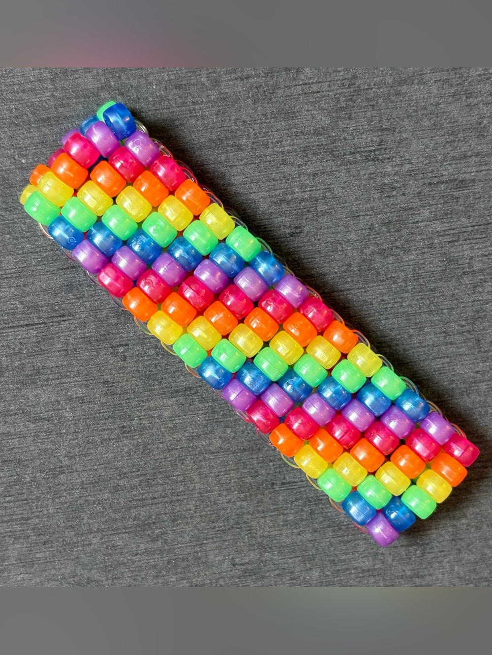 Kandi | Rainbow Ladder Cuff | Diagonal Pattern (6-Row)